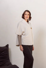 Load image into Gallery viewer, See Saw - Cream Boiled Wool Cape