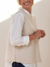 Load image into Gallery viewer, See Saw - Cream Wool Side Button Vest