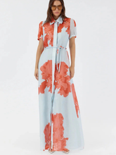 Load image into Gallery viewer, Sofia Irina - Janelle Shirt Dress - Red Floral