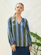Load image into Gallery viewer, The Dreamer Label - Nola Sun Silk Blouse - Green