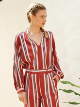 Load image into Gallery viewer, The Dreamer Label - Nola Sun Silk Blouse - Red