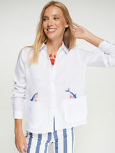 Load image into Gallery viewer, Vilagallo - Ruffle White Embroidered Jacket