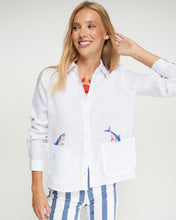 Load image into Gallery viewer, Vilagallo - Ruffle White Embroidered Jacket