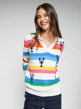 Load image into Gallery viewer, Vilagallo - Isota Multicolour Lobster Intarsia Sweater
