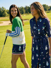 Load image into Gallery viewer, Vilagallo - Isota Navy Golf Shirt Dress