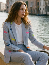 Load image into Gallery viewer, Vilagallo - Hannah Embroidered Stripe Jacket