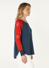 Load image into Gallery viewer, Zaket & Plover - Spot + Stripe Crew - Denim
