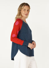 Load image into Gallery viewer, Zaket & Plover - Spot + Stripe Crew - Denim