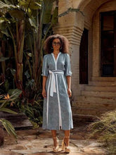 Load image into Gallery viewer, Once Was - Coba Linen Viscose Midi Dress