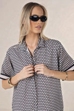 Load image into Gallery viewer, Humidity - Hexi Shirt Dress - Black/Cream