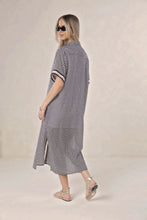 Load image into Gallery viewer, Humidity - Hexi Shirt Dress - Black/Cream