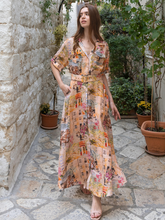 Load image into Gallery viewer, Kachel - Charlie Short Sleeve Maxi Dress - Capri