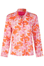 Load image into Gallery viewer, Place Du Soleil - Orange White Lilies Blouse