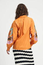 Load image into Gallery viewer, POM - Lexi Bird Blouse - Brown Sienna