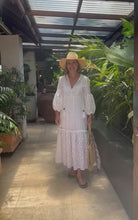 Load and play video in Gallery viewer, Pearl & Caviar - Mathilda Long Sleeve White Maxi Dress 5196