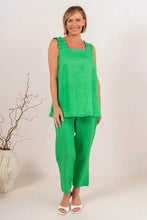 Load image into Gallery viewer, See Saw - 100% Linen 7/8 Flat Front Pant