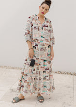 Load image into Gallery viewer, Cloth, Paper, Scissors | Printed Linen Tiered Skirt