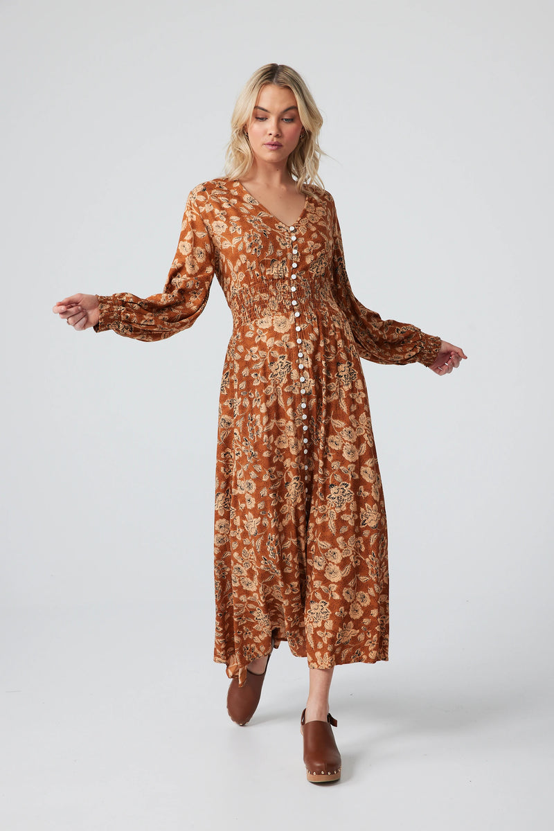 halcyon knit midi dress Talisman - Green floral