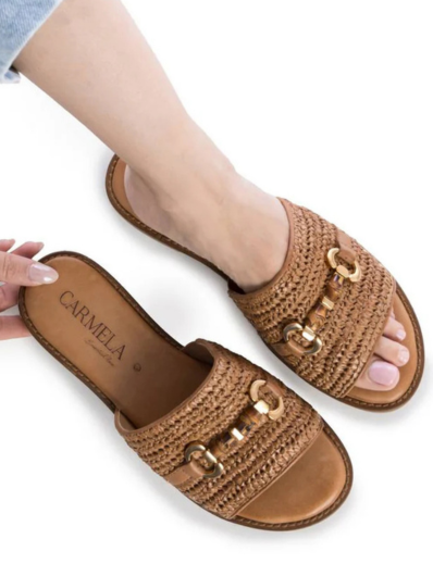 Carmela - 162366 Raffia Slide