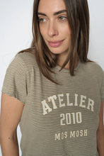 Load image into Gallery viewer, Mos Mosh - Camp O-SS Stripe Tee - Burnt Olive
