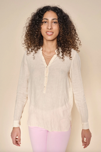 Mos Mosh - Danna Linen Blouse - Ivory