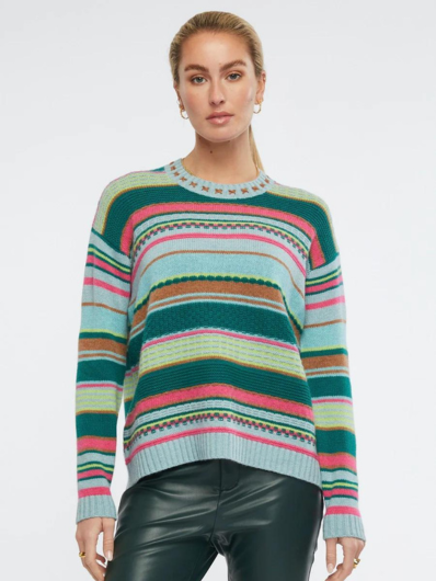 Zaket And Plover - Textured Crew Jumper - Seashore