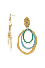 Load image into Gallery viewer, Frank Herval - ALLEGRA XL post earring (blue) - Allegra 12-68225
