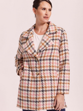 Load image into Gallery viewer, Brushed Wool - Button Coat - Pink/Camel
