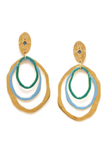 Load image into Gallery viewer, Frank Herval - ALLEGRA XL clip earrings (blue) - Allegra 11-68225
