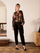 Load image into Gallery viewer, The Dreamer Label - Dara Ikat Blouse - Charcoal
