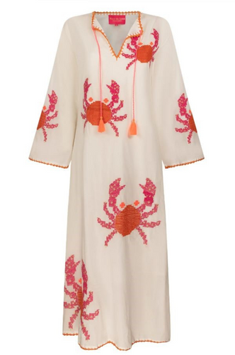 Place Du Soleil - White Motive Cancer Dress - S23 323
