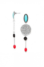 Load image into Gallery viewer, Frank Herval - WINA round metal dangle post earrings - Wina 12-68456
