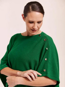 See Saw -  Merino Luxe Poncho - Green