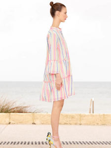 Lola - Morocco Midi Dress - Fluro Stripe
