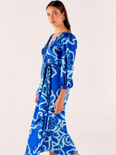 Load image into Gallery viewer, Sacha Drake - Ethereal Wrap Dress - Azure Blue Floral
