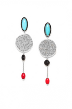 Load image into Gallery viewer, Frank Herval - WINA round metal dangle post earrings - Wina 12-68456

