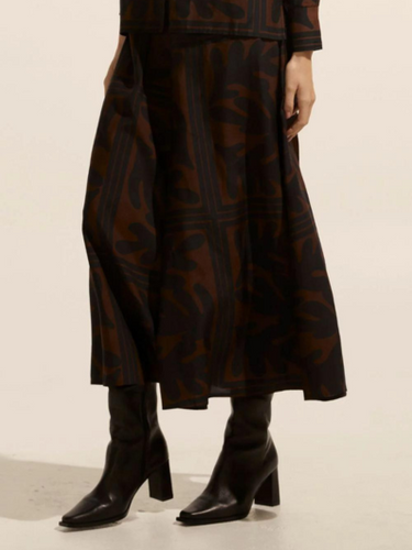 Zoe Kratzmann - Recite Skirt - Choc frond