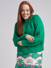 Load image into Gallery viewer, Cloth, Paper, Scissors - Chunky Crew Jumper - Emerald
