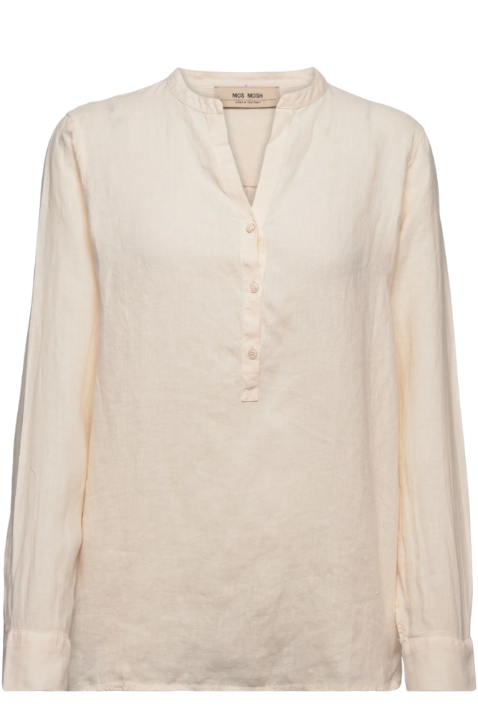 Mos Mosh - Danna Linen Blouse - Ivory