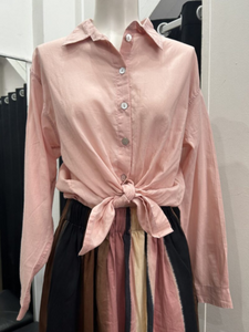 Natasha - Ivy Button Shirt - Dusty Pink