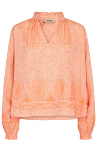 Mos Mosh - Jamana Emb Blouse - Coral Reef