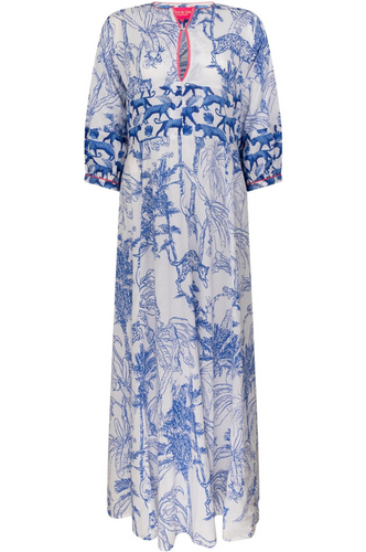 Place Du Soleil - Maxi Dress - White/Azure- S23 308