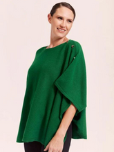 Load image into Gallery viewer, See Saw -  Merino Luxe Poncho - Green
