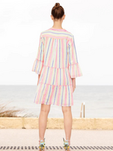 Load image into Gallery viewer, Lola - Morocco Midi Dress - Fluro Stripe
