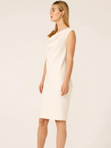 Sacha Drake - Checker Cowl Dress - Oatmeal