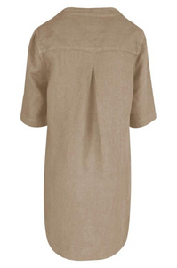 Haris Cotton - V Neckline Linen Dress