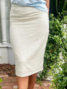 Caravan & Co - Sequin Pencil Skirt - Alabaster
