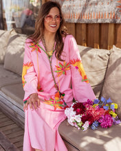 Load image into Gallery viewer, Place Du Soleil - Rosa Pink and Yellow Lilies Embroidered Dress
