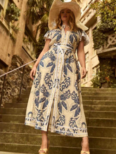 Load image into Gallery viewer, Once Was -  Panama Linen Viscose Maxi - Del Sol Azure
