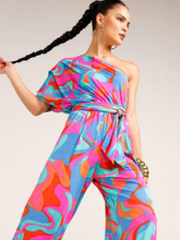 Load image into Gallery viewer, Sacha Drake - Party Benito Jumpsuit - Jade Fuchsia Swirl
